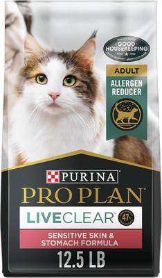 Purina Pro Plan Allergen Reducing, Sensitive Skin & Stomach, High Protein Cat Fo