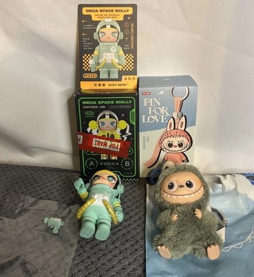 POP MART AUTHENTIC MEGA SPACE MOLLY 100% Series 2B WISH BEAR Pin For Love MNSTRS