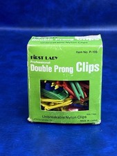 Vtg First Lady Professional Double Prong Nylon Clips Hair Stylist Beautician