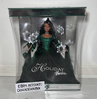 2004 RARE Vintage Holiday Barbie Special Edition African American Green NRFB  