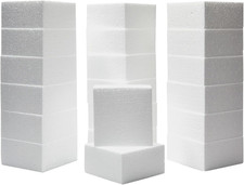 20 Pack White Foam Blocks 4x4x2 In for Crafts Floral Arrangements