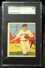 1934-36 DIAMOND STARS #29 ROBERT RED ROLFE YANKEES BASEBALL CARD SGC 60/5 EX