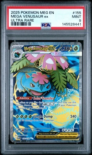 2025 POKEMON MEG EN-MEGA EVOLUTION ULTRA RARE #155 MEGA VENUSAUR EX PSA 9