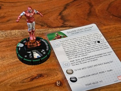 AG03 Heroclix Invincible Iron Man set Silver Centurion #001b Prime figure w/card