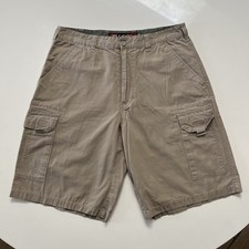 Vintage Plugg Cargo Shorts Mens Size 32 Tan Outdoor