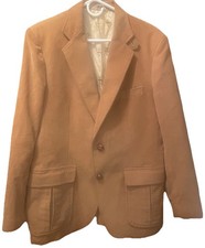 Vintage 70s Kentfield Tan Corduroy Suede Elbows Hunting Jacket Blazer 40 R EXC