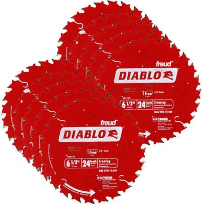 D0624A  6-1/2-Inch 24T ATB Perma-Shield Framing Saw Blades, 10-Pack