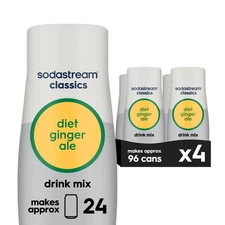 SodaStream Diet Ginger Ale Drink Mix 14.9oz/4pk, Liquid Concentrate SAMEDAY SHIP
