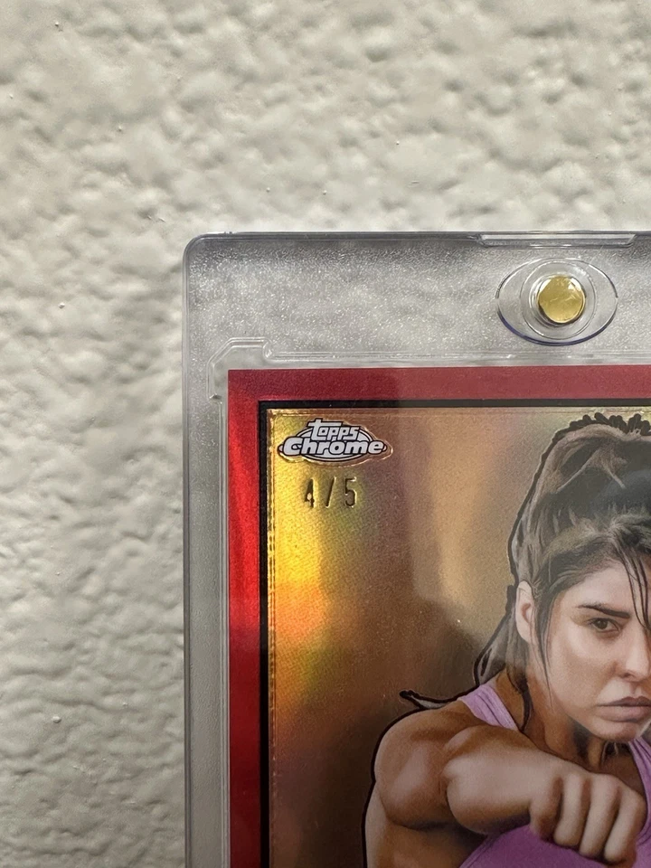 2024 Topps Cromo Boxeo Marlen Esparza Auto 1951 Ringside Refractor Rojo/5 Foto 2 de 3