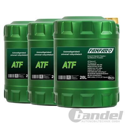 3x 20L FANFARO ATF VOLLSYNTHETISCHES UNIVERSAL AUTOMATIKGETRIEBEÖL