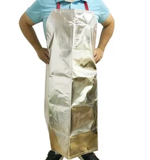 Aluminized Flame Resistant Apron Safety Work Heat Resistant Industrial Weldin...