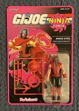 ReAction  G.I. Joe Ninja Force Snake Eyes 3.75  Action Figure Super7 - UNPUNCHED