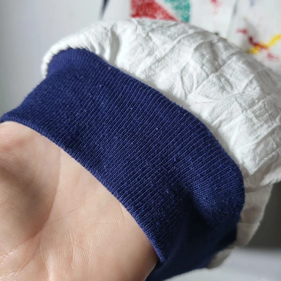 Chaqueta cortavientos grande vintage años 80 Catalina para mujer con botones de pintura salpicadura frontal Foto 4 de 4