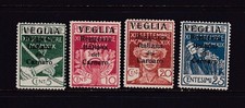 Fiume: Veglia 1920 Soprastampati (N°1/4) s. cpl. SPL. A.Diena (507/s27) 