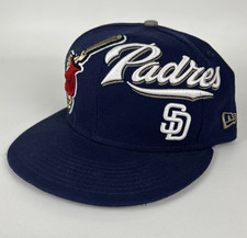 Vintage New Era 59FIFTY San Diego Padres Swinging Friar Retro Logo Fitted Hat
