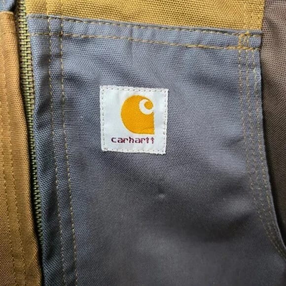 NWOT Carhartt Reworked Patchwork Quilt-Lined Canvas Hoodie image 5