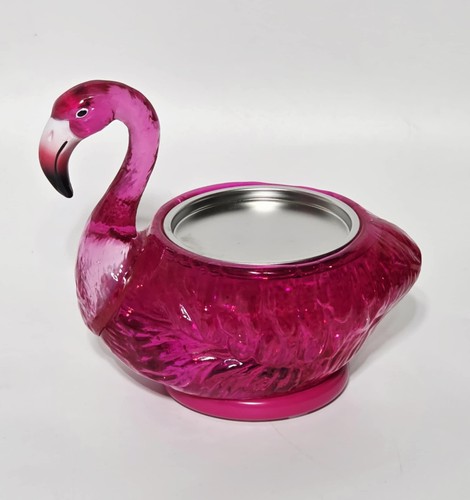 Bath & Body Works Candle Holders Pink Flamingo Water Globe Lighted Single Wick 2 - Picture 2 of 10