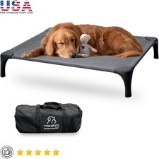 Portable Raised Dog Bed Breathable Outdoor Mesh Foldable Pet Bed Easy Clean New