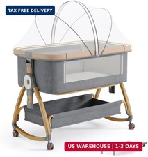 Baby Bassinet, Bedside Bassinet for Baby, 4 in 1 Portable Bassinet Bedside Sleep