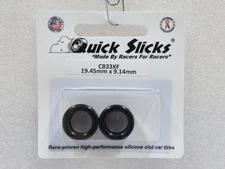 QUICKSLICKS CB33XF SILICONE TIRES FOR 15/17x8mm ALUMINUM WHEEL 1/32 SLOT PART