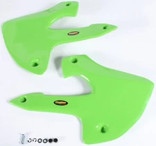 Maier Radiator Air Scoops Green #578513 Kawasaki KLX300R 1997-2002