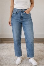 Zara Women's Dark Blue Jeans Size 6 Flared Wide Leg High Rise Cotton Blend Denim