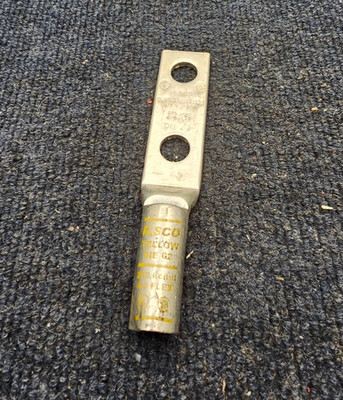 Ilsco CLWD-250-12-134 Surecrimp Copper 2-Hole Compression Lug, 1/2 x 1-3/4