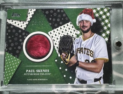 Topps 2025 Holiday Mega Baseball Paul Skenes Pirates Holiday Relic HR-PS 55/75