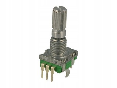 Encoder 20mm, 30 Impulse, Taster, 6mm Metallachse, stehend Print-Drehimpulsgeber