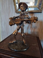 Statuette Signée Yves LOHE en Bronze Musicien