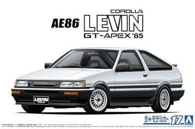 Aoshima 1/24 Toyota AE86 Corolla Levin GT-APEX 1985 Model Kit No.17 JAPAN NEU