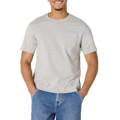 Amazon Essentials Herren T-Shirt schwere Baumwolle Tasche Grau