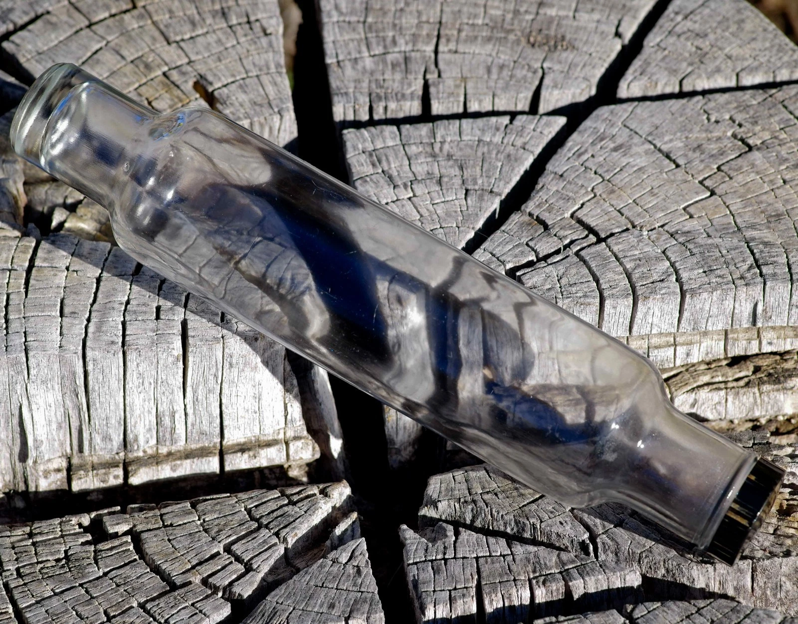 VINTAGE Clear Glass Pastry Rolling Pin Made in USA c.1930's
