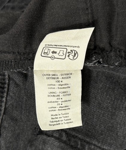 Mikuta The Black Loose Button Fly Black Jeans 100% Cotton Wide Leg $250 MSRP - Picture 13 of 13