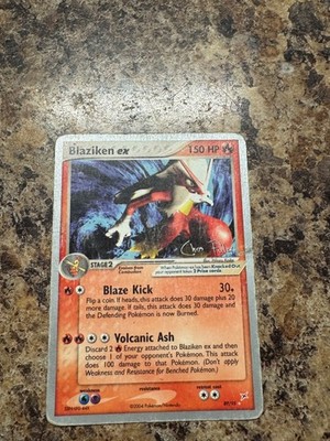 Pokemon 2004 Team Magma vs Team Aqua Blaziken EX Holo Ultra Rare Card #89/95 DM