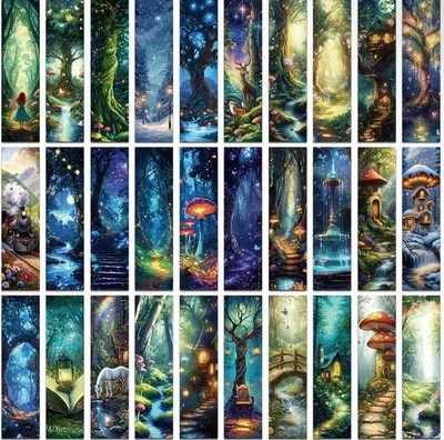 10pcs Enchanted Forest Bookmarks Perfect Gifts For Adults & Kids