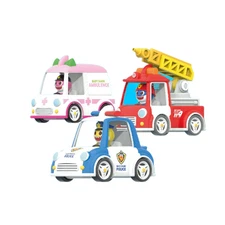 Pinkfong Baby Shark Emergency Car 3-Set Police Fire Truck Ambulance Toy Vehicle