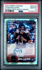 🔥 2024 TOPPS CHROME CALEB WILLIAMS ROOKIE AUTO AQUA SONAR RC /199 PSA 10
