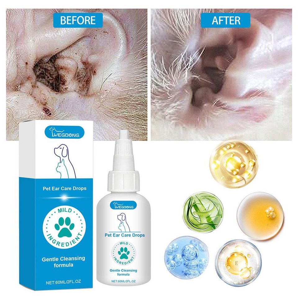🎄Ear Care Drops Dog Ear Cleaner Drops Ear Infection Treatment for Dogs
