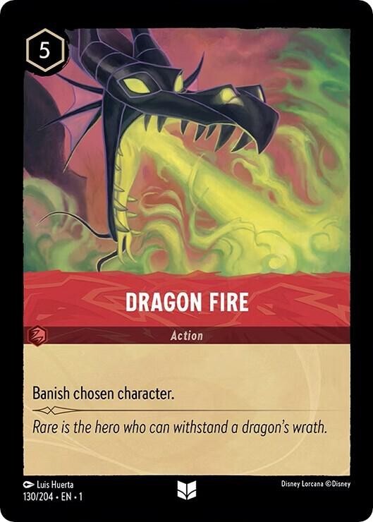 Dragon Fire | Disney Lorcana - The First Chapter | 130/204 | Uncommon | NM/M