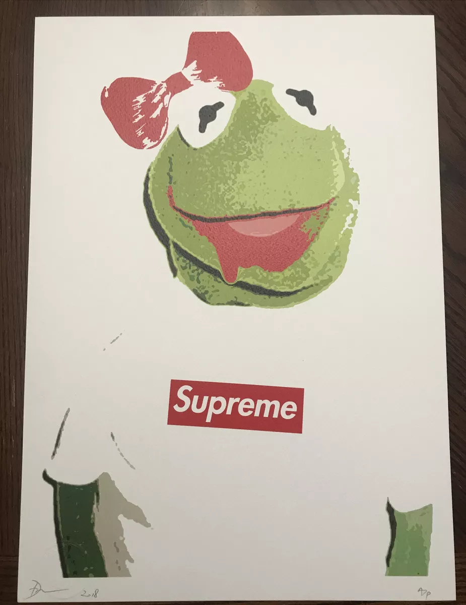 Death NYC Limited Ed LARGE Signed Graffiti Pop Art Print SUPREME KERMIT