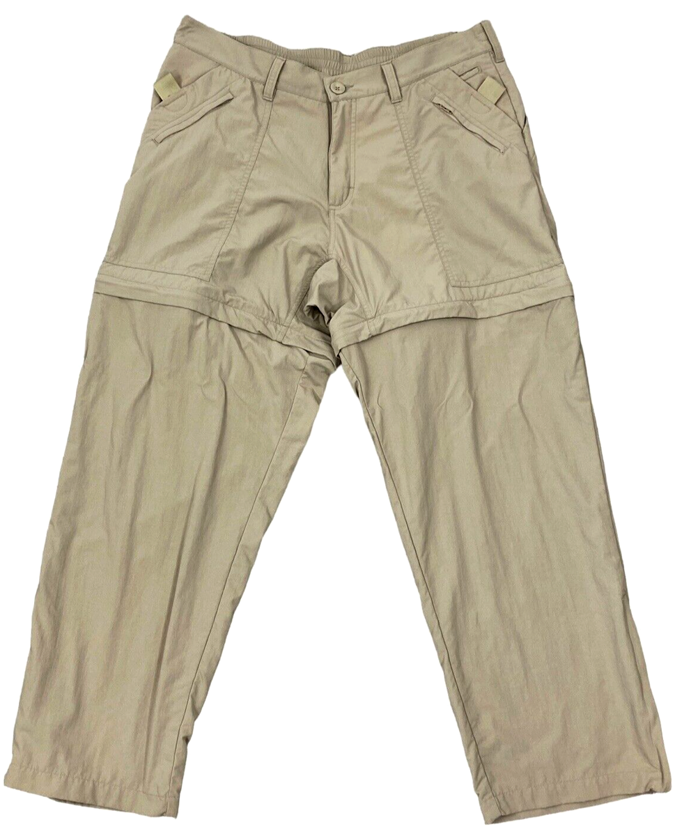 Cabelas Outdoors Convertible Zip Off Hiking Pants Shorts Womens Size 18 Reg Tan
