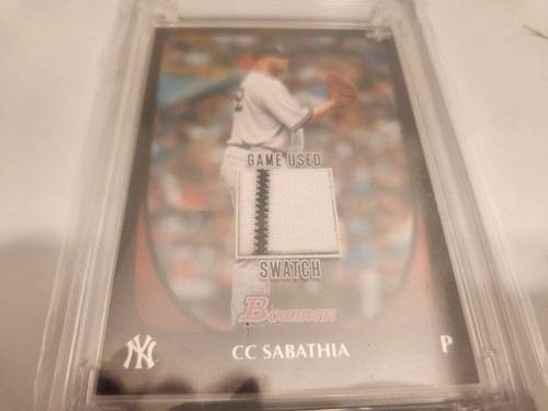 CC SABATHIA 2022 JERSEY FUSION BASEBALL GAME USED SWATCH NEW YORK YANKEES - Picture 2 of 4