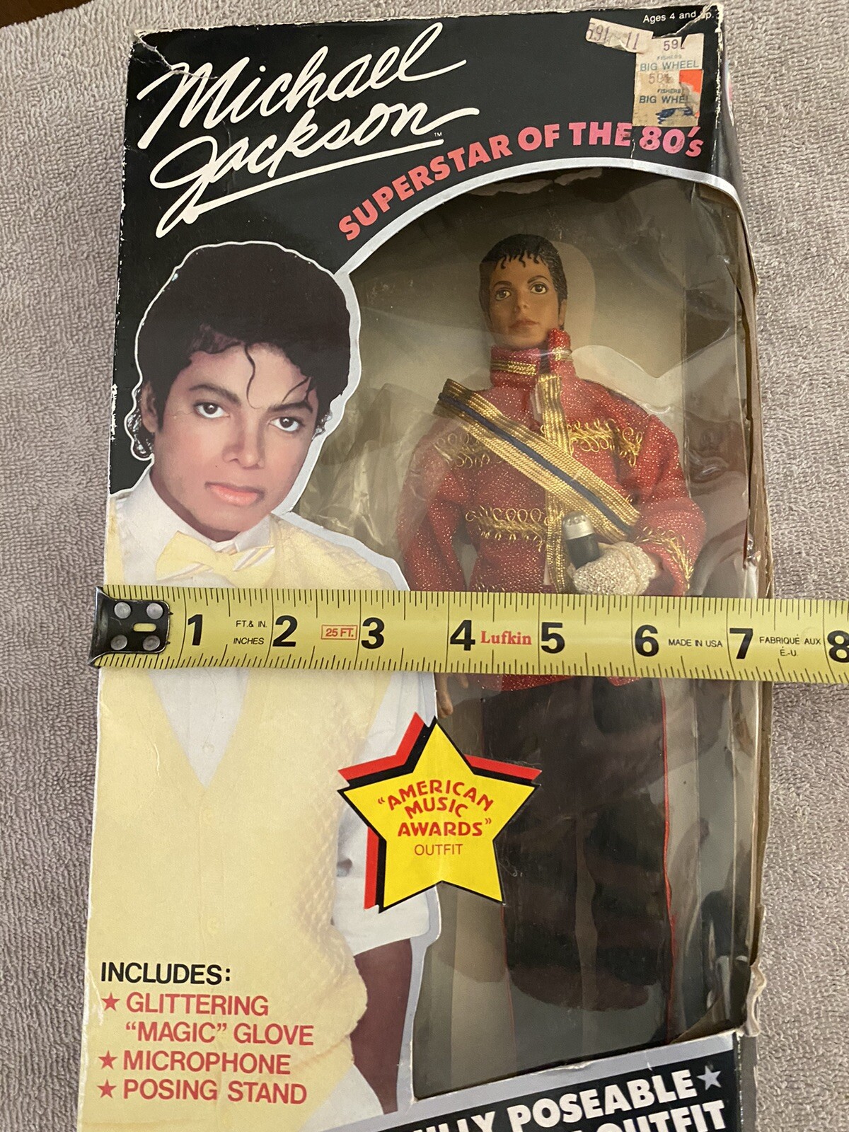 Vintage Rare MICHAEL JACKSON SUPERSTAR OF THE 80S DOLL MUSIC