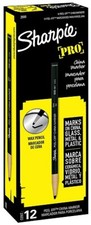 Sharpie Peel-Off China Wax Marker | Box of 12 | Black | White