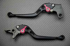 Long brake & clutch levers pair BLACK CNC For KAWASAKI ZX7R ZX-7R 	1997 – 2003