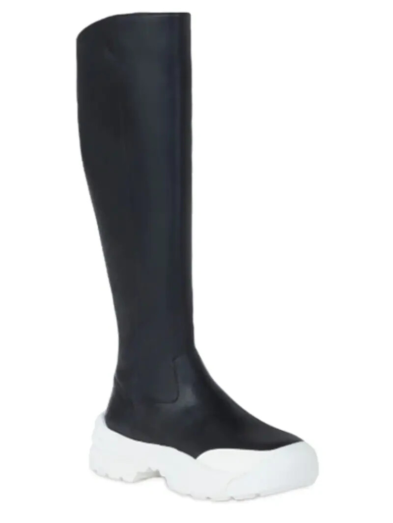 Kenzo Z126117 Womens Black leather Work Tall Boots Size US 9  display picture 3