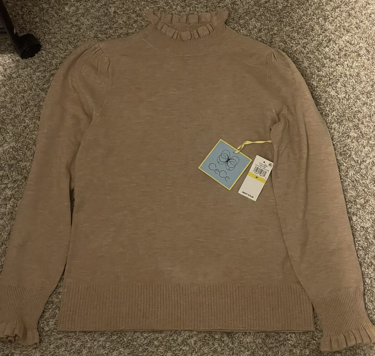 Cece Mock Neck Long Sleeve Sweater (Medium) | eBay