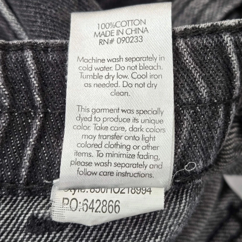 Pantalones Pacsun Hombre L Negro Denim Cintura Elástica Carga 32" Entrepierna Algodón Años 90 Y2K Foto 3 de 4