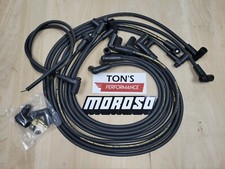 Moroso Spark Plug Wire Set 9867M; Mag-Tune Race 8.0mm Black 90¡ for Chevy SBC